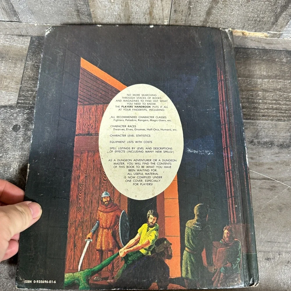 AD&D Players Handbook 1st Edit 6th Printing 1980 Gary Gygax TSR Dungeons Dragons